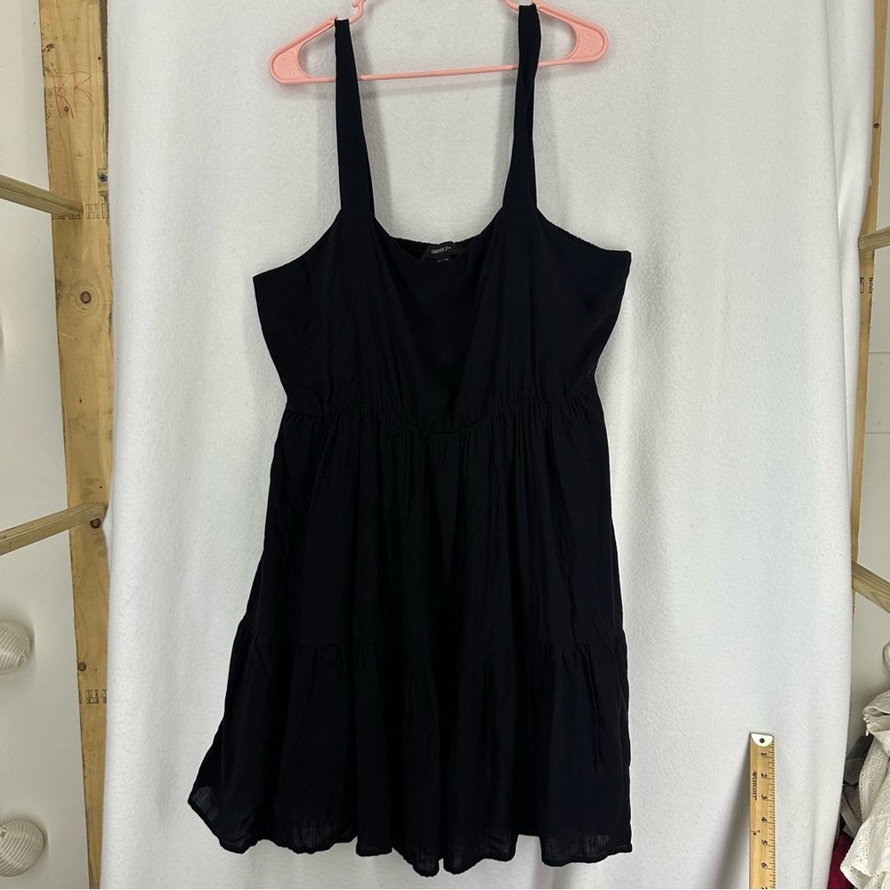 Forever 21 Plus‎ Mini Tank Dress Stretch Casual Womens 3X Black
